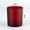 Taza de Vela de Aromaterapia de Fábrica Contenedor de Vela de Vidrio de Color Adornos Decorativos Románticos para Interiores Taza de Portavelas Casera para Bricolaje