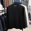 Camiseta Masculina de Manga Longa de Alta Qualidade Outono Novo Estilo Cor Sólida Casual Gola Redonda Moletom Masculino Sem Ferro Solto Camada de Base Top