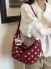 Bolsa casual de gran capacidad para mujer, nueva bolsa de hombro ligera para el verano 2026, bolso tipo cubo tote de lunares