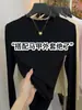 Camiseta de Manga Larga Redonda Elegante de Alta Gama Juvenil para Mujer Primavera y Otoño 2026 Versátil Ajustada Jersey Camisa Base Top de Moda