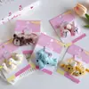 Diadema de Animales Suave y Linda de Dibujos Animados para Niños Tela Bordada Banda Elástica Alta para el Cabello Cuerda para el Cabello de Doble Cola Elástico Diadema