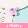 Conejo Púrpura Escarchado de Dibujos Animados Accesorios de Resina para Manualidades Pasadores de Pelo Hechos a Mano Adornos para el Cabello Fundas de Teléfono Pegatinas para Tazas de Agua Creativo al por Mayor