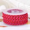 Fio de algodão de três cores de quatro fios Boting, pulseira de cordão colorido trançado feito à mão DIY, cordão para alça, resistente ao desgaste, material de cordão sem trama