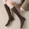 Meias 3/4 Femininas Meias de Meia-perna para Primavera e Outono Meias Versáteis Meias Pretas de Cano Alto Meias Empilhadas para Pernas Longas Meias de Outono e Inverno