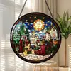 Festa de Natal Ornamento Pendente de Vidro Colorido Cristal Decoração Pendurada de Vidro para Casa Decoração de Janela Jardim Pegador de Sol