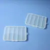 Caja Plástica Plana Rectangular de 1.5 cm con 5 Compartimentos Transfronteriza de Polipropileno Transparente para Almacenamiento de Joyería, Tarjetas y Pequeños Accesorios Electrónicos