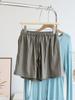 Shorts Casuales de Estilo Arrugado y Holgazán para Mujer en Verano, Versátiles, Sueltos y Cómodos Pantalones para Casa, Pantalones de Pierna Ancha para Caminar, Pantalones Cortos