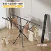 Secador de roupas de grande capacidade, com duas hastes, sem necessidade de montagem, dobrável, de piso, para uso doméstico, quarto e fácil armazenamento de roupas