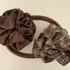 Presilha de Cabelo Estilo Preguiçoso Retrô Coreano Estampa Grande de Leopardo Flor em Botão Estilo Doce Sexy Cool Flor de Cabeça de Renda de Quatro Camadas Presilha de Cabelo para Mulheres