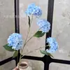 Hortênsia Simulada de 4 Cabeças, Hortênsia Floral, Arranjo Floral de Casamento, Decoração de Parede de Flores, Decoração de Hotel da Série Jardim Monet