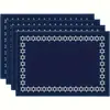 Mantel Geométrico Negro, Rectangular con Patrón de Lino Textura de Bambú Poliéster Lavable, Impermeable y a Prueba de Aceite