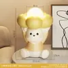 Urso Flor Levantadora Luz Noturna Quarto Luz para Dormir Fofo Decoração Quarto Infantil Presente de Inauguração Artesanato Enfeites Criativos