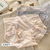 Ropa interior de seda de hielo con fragancia a rosa para mujer, seda de morera 10A antibacteriana, entrepierna extendida, encaje para niñas sin costuras de talla grande al por mayor