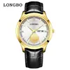 Relógio de Pulso Longbo 83745 Quartzo Dropshipping Simples Casual Relógio de Casal Pulseira de Aço Impermeável Relógio de Casal