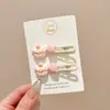 Pinzas para el cabello coloridas, artísticas y coquetas modelo 2025, pinzas de pico de pato estilo universitario para chicas dulces, pasadores para el cabello de estudiante, accesorios para el cabello de alto valor