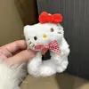 Pasador de Pelo de Oso Esponjoso Pasador Grande de Pico de Pato de Una Palabra Sin Costuras Tocado Flequillo Lateral Pasador para Cabello Roto