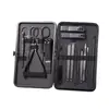 Set de Cortauñas Negro Tijeras para Cutícula Grandes Individuales Acero Inoxidable Set Completo de Herramientas de Belleza para Manicura Tijeras para Uñas para Uso en Casa