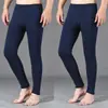 Pantalones largos para hombre de una sola pieza Pantalones cálidos gruesos para hombre de mediana edad talla grande finos pantalones de abrigo de invierno para ancianos