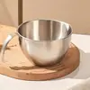Set de venta caliente transfronterizo Tazón para ensalada con asa Acero inoxidable 304 Tazón para cocinar con drenaje Tazón para batir huevos Mezclador de masa Tazón para hornear Hogar