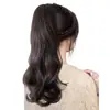 Peruca de Rabo de Cavalo Longo para Mulheres, Rabo de Cavalo Alto com Presilha, Semelhante a Cabelo Humano Realista, Ondas Grandes, Peruca Tendência Outono e Inverno, Tranças de Aparência Natural