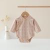 Roupa de Bebê Macacão de Algodão Puro Classe A Primavera e Outono Pijama de Manga Longa para Recém-nascido Roupas de Coelho Triângulo Sem Ossos para Bebê