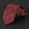 Gravata Masculina Bordado Jacquard Gravata Vermelha Gravata Masculina de Alta Qualidade Amarrada à Mão Traje Formal Fabricante Personalizado Estoque Pronto Atacado