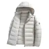 Jaqueta de plumas vermelha chinesa, nova coleção de inverno, estilos combinando para casais, jaqueta de plumas com capuz, casaco de plumas quente para adultos jovens e de meia-idade, disponível em tamanhos grandes para homens e mulheres