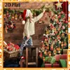 Plano 2D 24 Peças Soldado Quebra-Nozes de Madeira Decoração de Natal Interna Externa Varanda Decoração de Parede Pingente