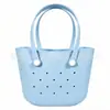 Personalização de FábricaBolsa perfurada grande de EVA personalizada em estoque, bolsa de praia bogg, bolsa de mão feminina de luxo leve