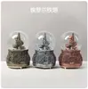 Coração Feminino Fofo Torre Eiffel Bola de Cristal Desenho Animado Caixa de Música Decoração de Mesa Enfeites Lembranças de Viagem