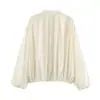 Comercio exterior transfronterizo estilo europeo y americano ropa de mujer ZA AliExpress superventas versátil holgada chaqueta bomber con cremallera