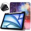 Adequado para 2024 Apple iPadAir11 Capa Protetora Dobrável Pintada Slot para Caneta TPU Air6 Capa Protetora Plana 11 Polegadas