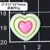Color Macarrón Brillante Corazón Accesorios de Resina DIY Pegamento de Crema Funda para Teléfono Tocado Pinza para el Cabello Llavero Pegatina