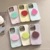 Capa Estojo de Cristal para Apple 17 Pro Max, Adequada para iPhone 16, 18 Pro, Estilosa Estilo Ins Minimalista Capa Macia para iPhone 15