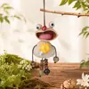 Muñeca de cáscara de fruta natural rana de boca grande pequeño monstruo colgante semilla de planta DIY campana de cáscara de fruta regalo creativo hecho a mano decoración