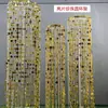 Estrutura de Arco Redondo de Ferro Forjado para Casamento Suporte de Cortina de Tecido em Forma de T Arco Redondo Quadrado Cortina de Lantejoulas e Contas para Casamento Suporte de Corredor Telescópico