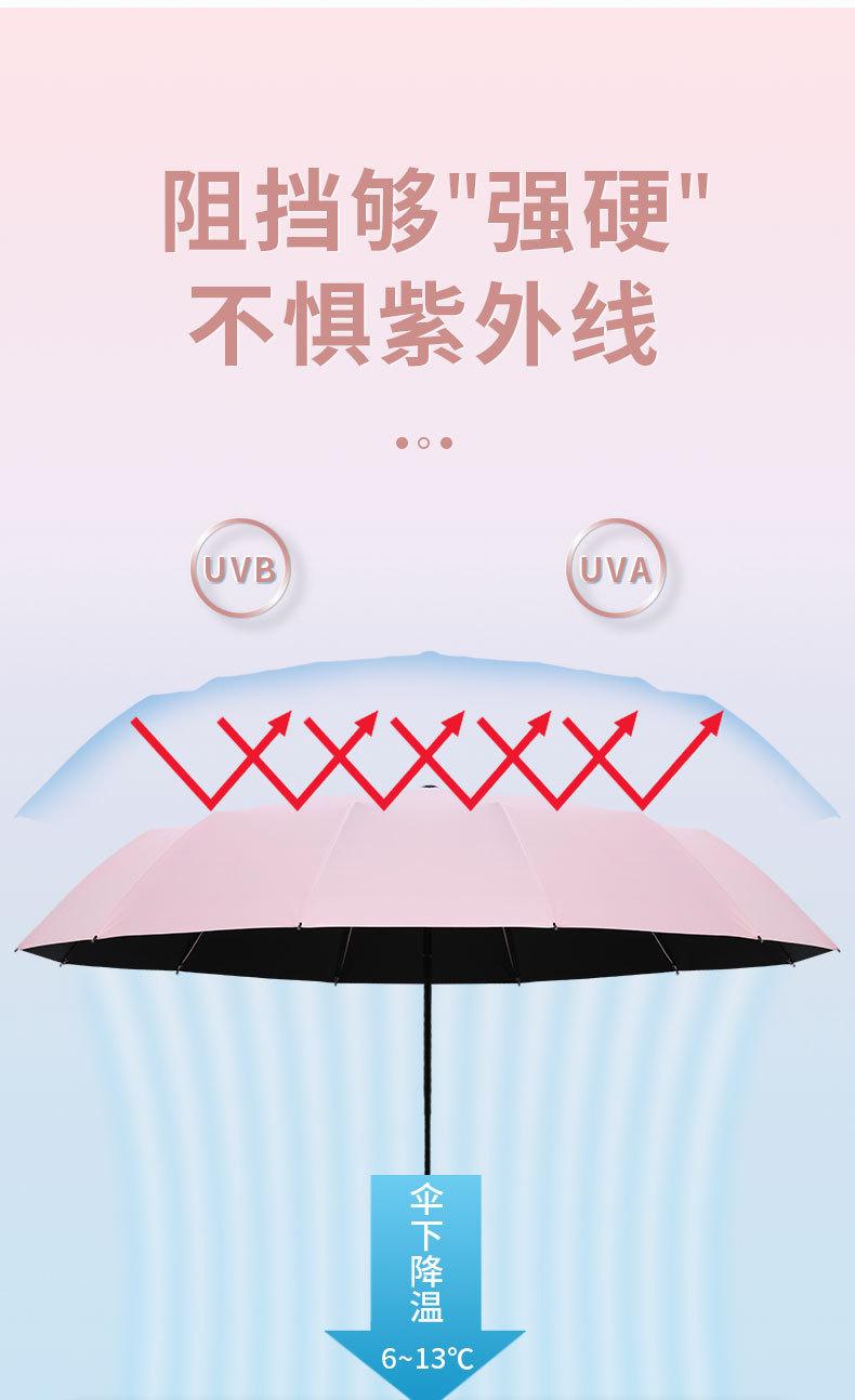 旋转手电筒晴雨伞