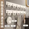 Gancho Sem Furo Fileira de Ganchos Cabide de Roupa Atrás da Porta Gancho para Casaco e Chapéu Banheiro Vaso Sanitário Toalha Gancho de Fileira Integrado Rack de Armazenamento