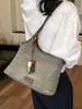 Nova Bolsa de Palha Verão 2026, Bolsa de Ombro Único para Axila, Bolsa Saco de Grande Capacidade, Bolsa Tote Feminina Estilo Preguiçoso de Férias