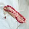 Pulseira Bodhi Roxa Ameixa Preta com Semente Original Raiz de Bodhi Círculo Duplo Portátil para Mulheres, Contas em Disco Estilo Étnico para Homens