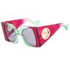 Nuevas gafas de sol de moda de montura grande cuadrada de gelatina transfronterizas para mujer de pierna ancha, gafas de sol de estilo de moda europeo y americano 5613