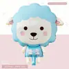 Globos de Papel Aluminio Mate con Dibujos de Animales en Forma de Oso, Elefante, Cordero, Conejo y Ponis para Fiestas de Cumpleaños Infantiles