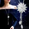 Accesorios de collar colgante para ropa ajustables que no se decoloran para mujer Corea del Sur otoño e invierno cadena clásica para suéter joyería larga de aleación