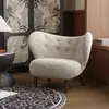 Sofá Perezoso de Madera Maciza para Uso Doméstico, Sofá de Sala de Estar, Hotel y Casa de Huéspedes Terciopelo Teddy Moderno Pequeño Sofá de Esponja Petra