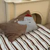 Linda Niña Rayas Simples Patchwork Elefante Bordado Terciopelo de Leche Juego de Cuatro Piezas Invierno Coral Terciopelo Juego de Tres Piezas