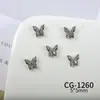 Joias para Nail Art da Nova Série Borboleta, Zircônia Brilhante de Luxo Acessível Borboleta Vazada Cor White K Acessórios de Unha Usáveis