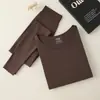 Nuevo Conjunto de Ropa Interior Térmica Adelgazante Sin Costuras de Modal 2026 para Mujer, Ropa Interior Delgada Cálida, Capa Base para Embellecer la Piel