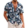 Camisa de Verano Transfronteriza para Hombre 2026 Estampado Digital 3D Manga Corta Cuello Camisero Fabricante En Stock Diseños Personalizados DZ