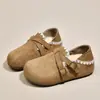 Zapatos Birkenstock de Estilo Coreano Simples de Suela Gruesa para Mujer, Zapatos Antideslizantes de Otoño e Invierno, Zapatos de Algodón Perezosos, Zapatos para Mujer con Puntera y Felpa