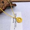 Loja de ouro com acessórios de ouro faça você mesmo pingente de rede de sonho de ouro flor de cobre banhado a ouro corrente de clavícula atacado
